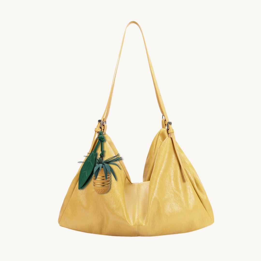 Pineapple Vegan Leather Bag Charm