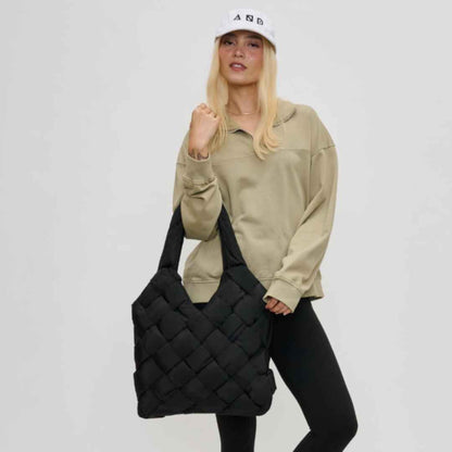 Illumine Woven Everyday Vegan Tote Bag - Lightweight & Organized