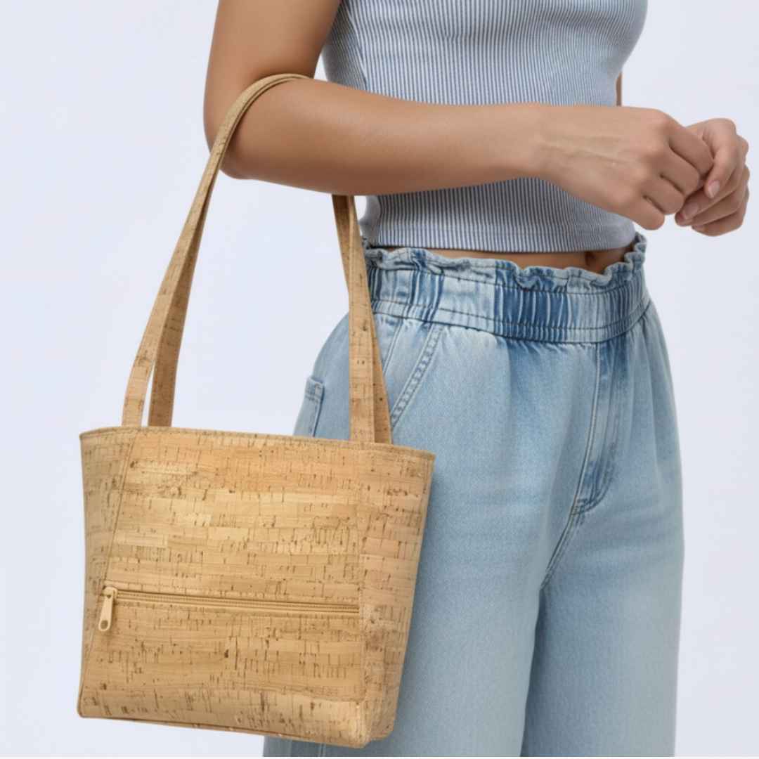 Rustic Cork Vegan Tote Bag – Sustainable, Stylish & Cruelty Free