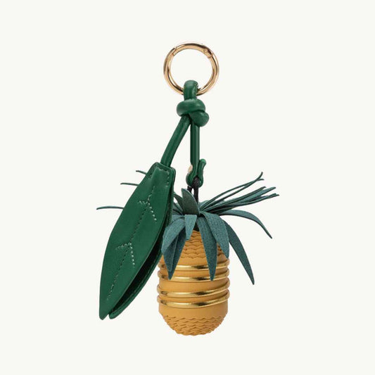 Pineapple Vegan Leather Bag Charm