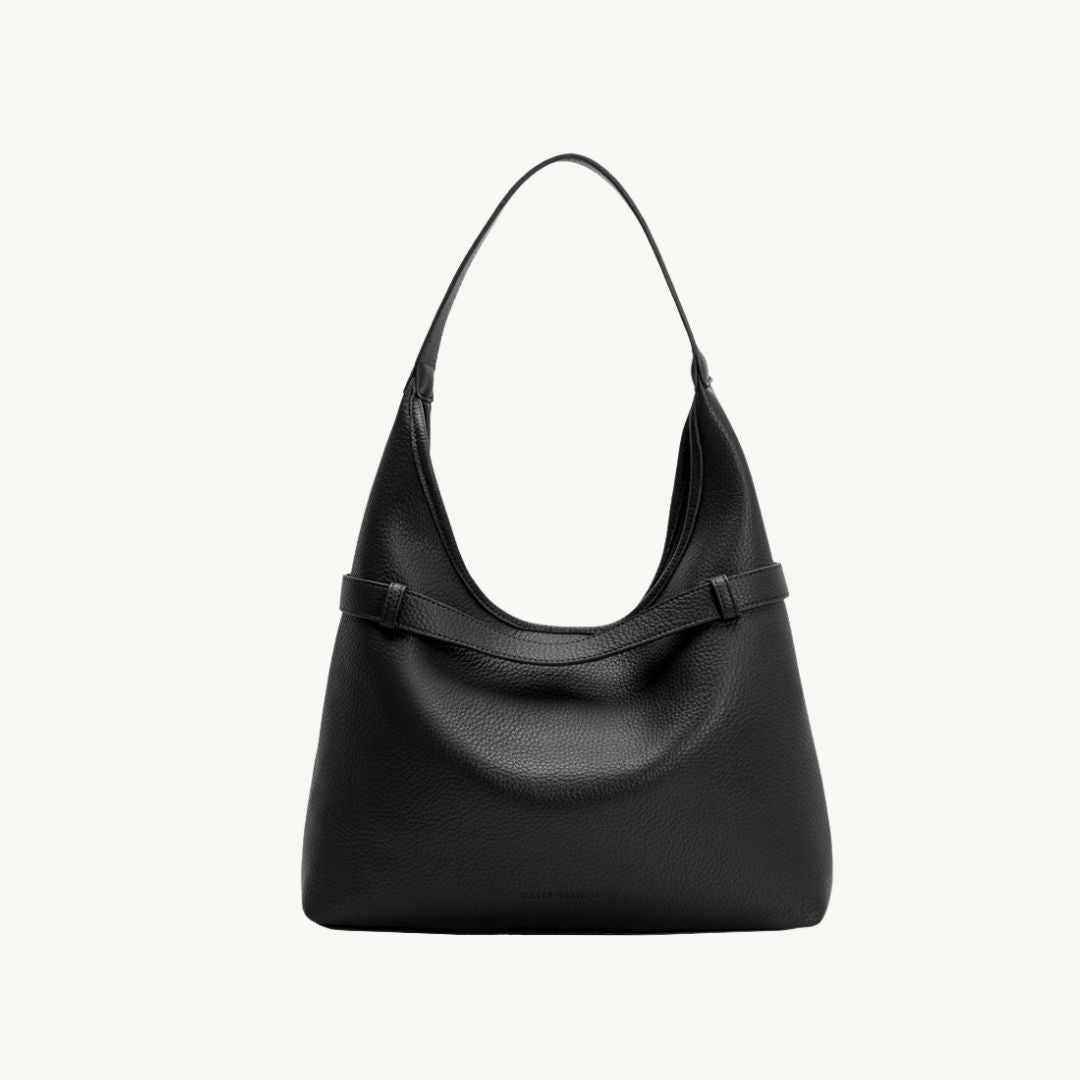 non leather handbag in black