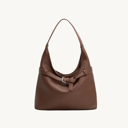 vegan leather handbag in brown