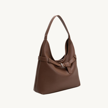 vegan leather purse in chocolate brown