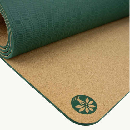 natural cork and rubber yoga mat
