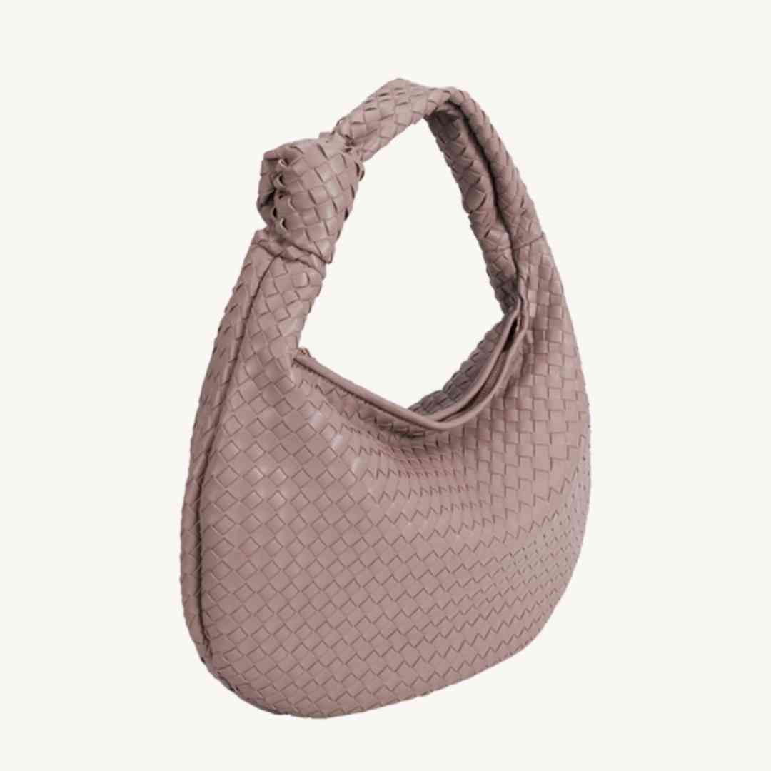 Brigitte vegan leather handbag hobo bag in taupe
