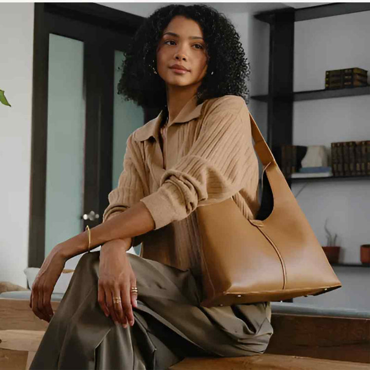 Vegan Metal Handle Bag
