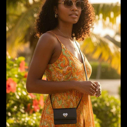 small  crossbody vegan bag in black