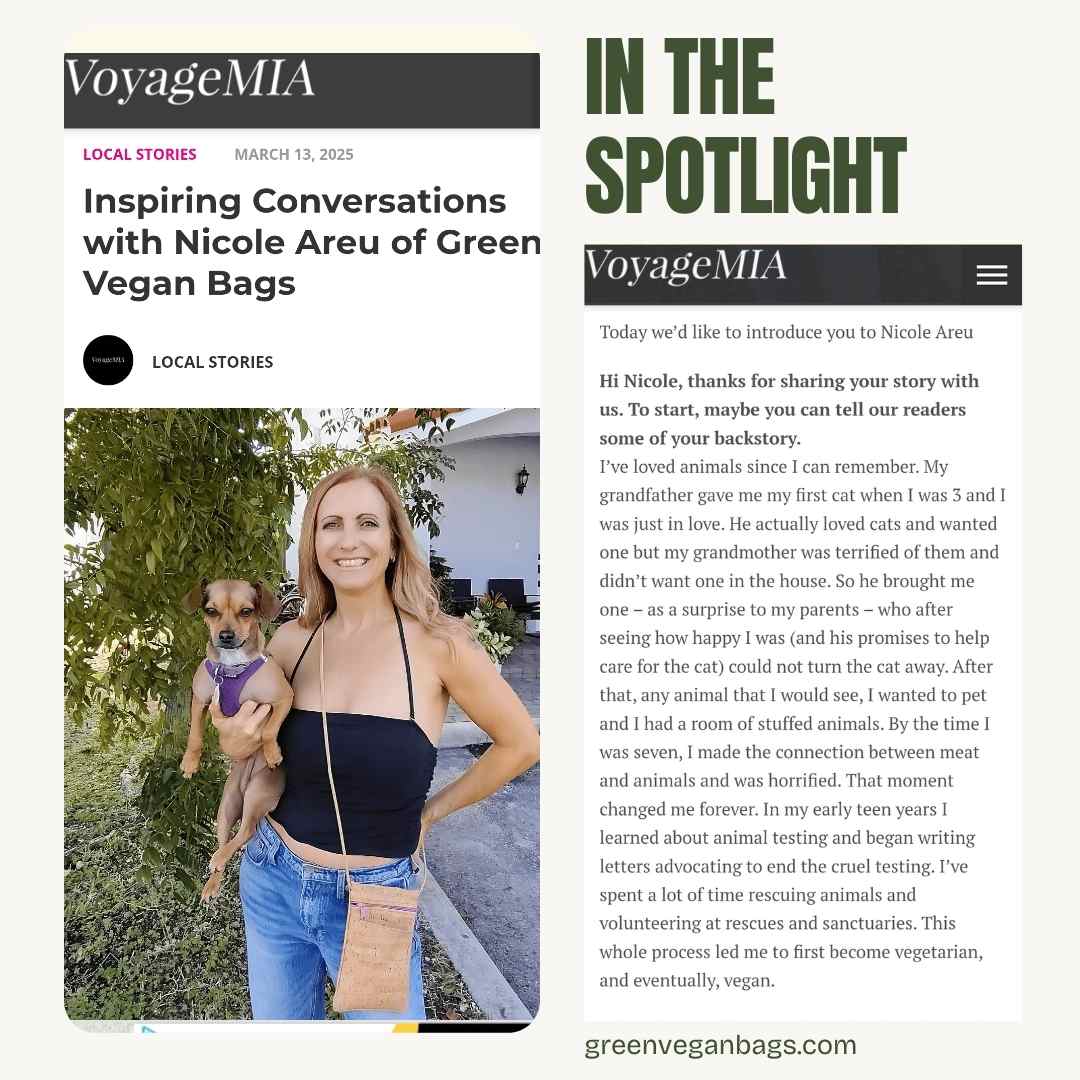 Green Vegan Bags Nicole talks about handbags vegan leather