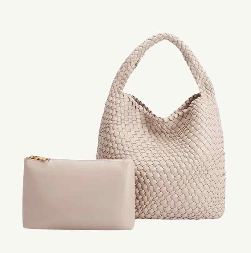 JOhanna vegan woven tote by Melie Bianco in Ivory