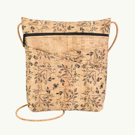 Be Lively Floral Print Large Vegan Crossbody Bag
