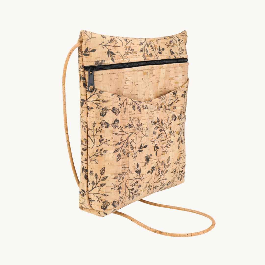 Be Lively Floral Print Large Vegan Crossbody Bag