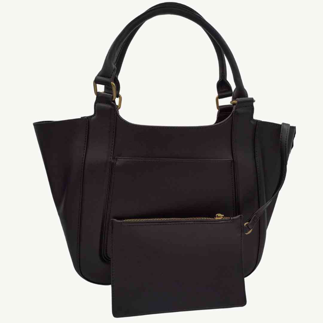 Michelle Tote Bag Vegan Leather in Black