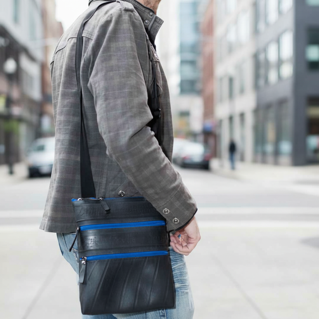 Maggie Special Large Crossbody – Upcycled Vegan Leather Bag