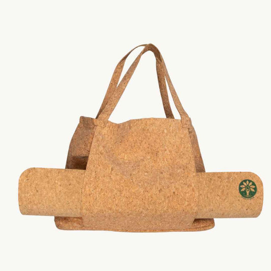 Yoga Bag made of vegan cork leather that is large and spacious