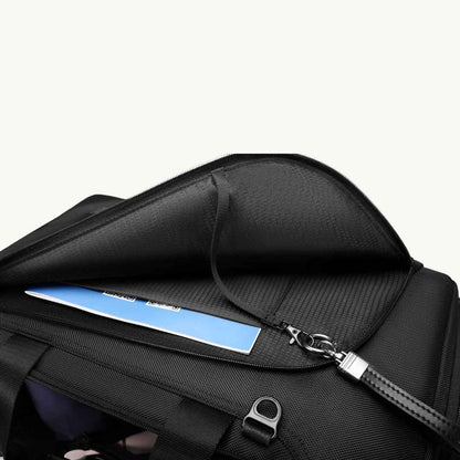 black vegan duffle bag for work and travel