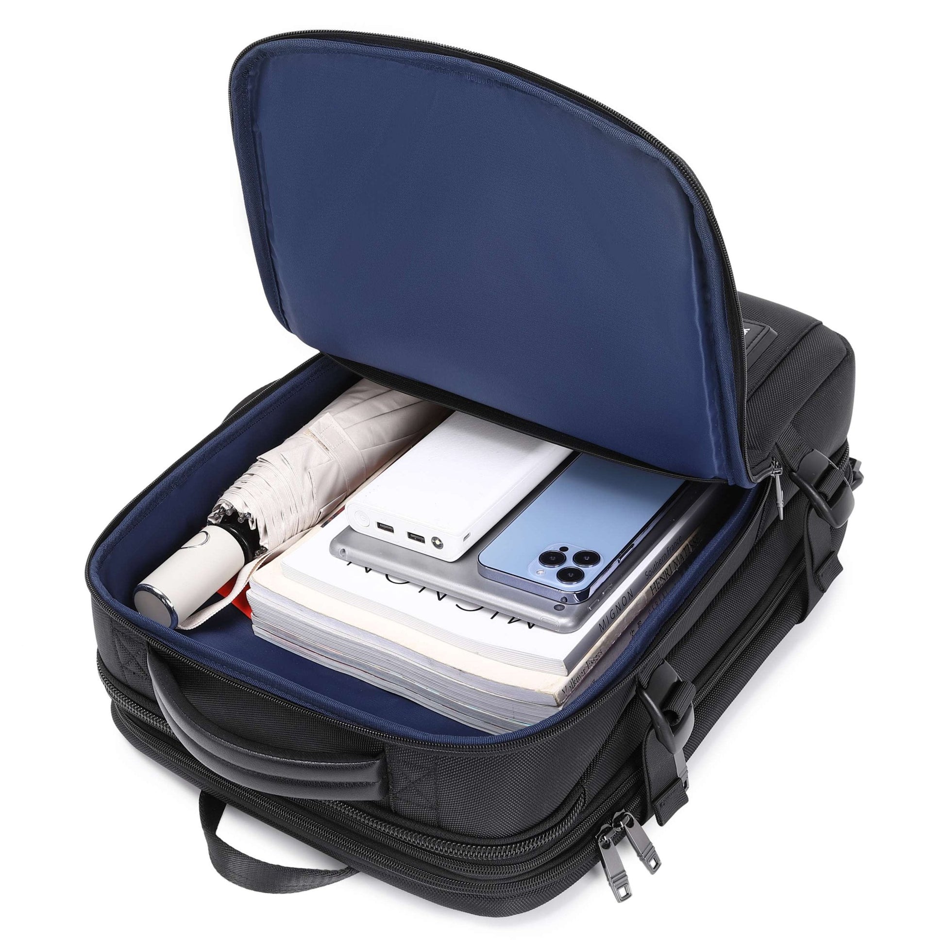 expandable vegan backpack and briefcase