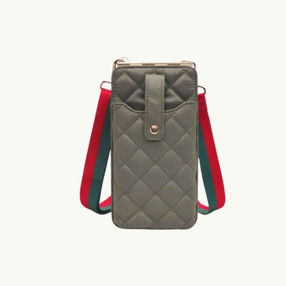 sage vegan crossbody phone pouch