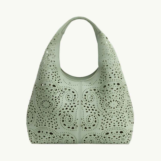 vegan leather bag in mint green