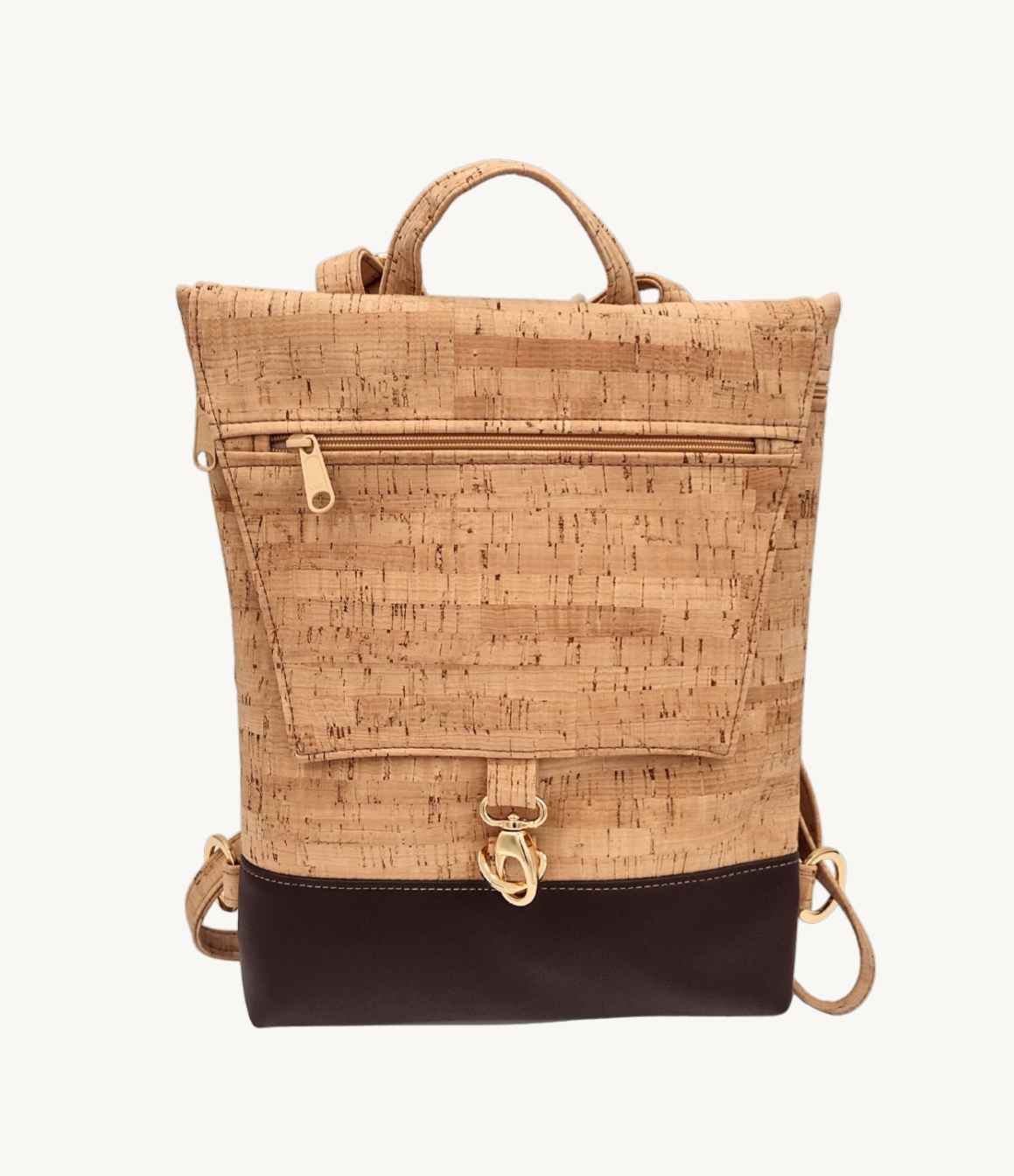 Cork leather cruelty free backpack very durable